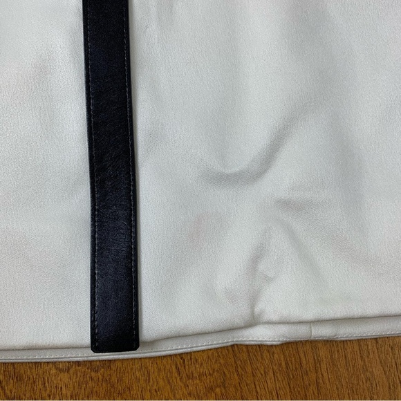 Anthony Vaccarello Leather Skirt White Black Hardware Rockstar Sz 36 France READ - Picture 9 of 16